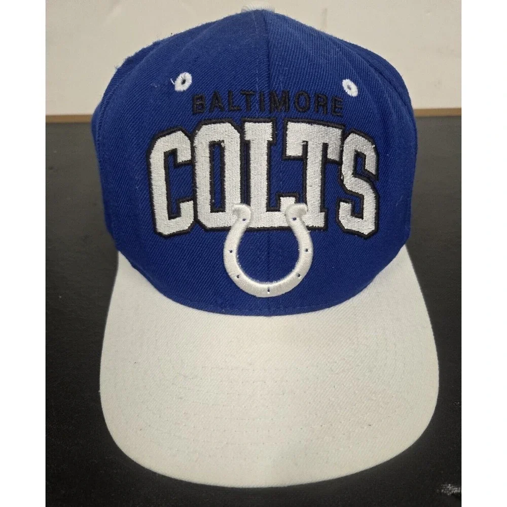 Mitchell & Ness NFL 100% Wool Hat Baltimore Colts Snapback Vintage Collection